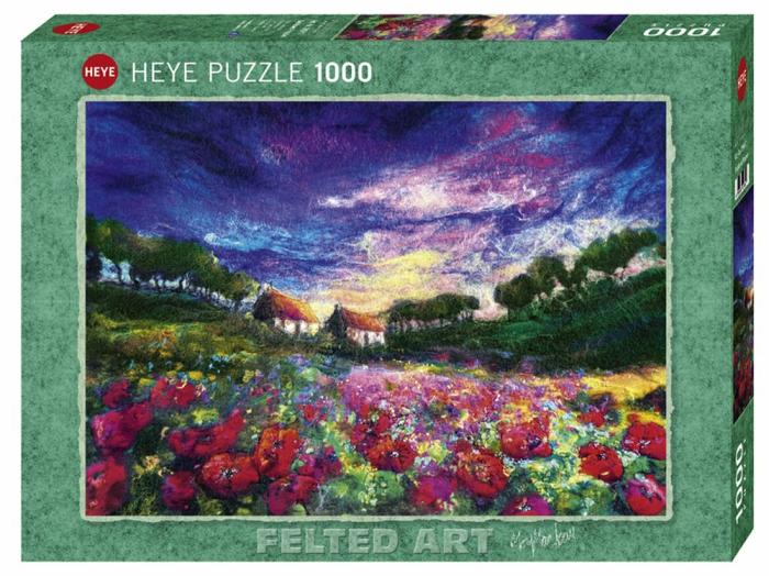 1000 |   Heye – 1000 Piece Felted Art – Sundown Poppies 1000 1000