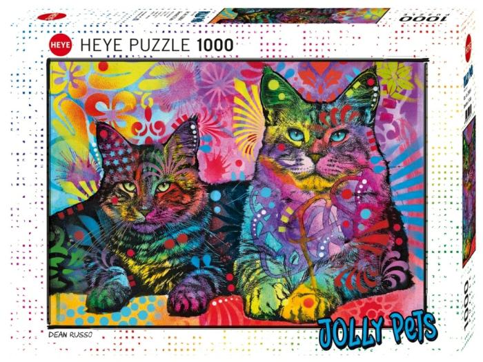 1000 |   Heye – 1000 Piece Jolly Pets – Devoted 2 Cats 1000 1000