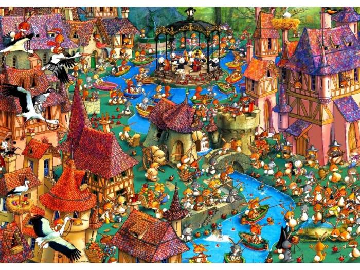 1000 |   Heye – 1000 Piece Ruyer – Bunnytown 1000 1000