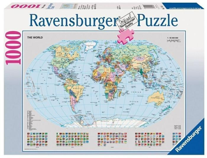 1000 |   Ravensburger – 1000 Piece – Political World Map 1000 1000