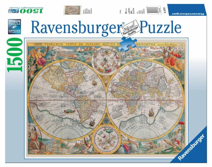 1500 |   Ravensburger – 1500 Piece – Historical Worl Map 1594 1500 1500