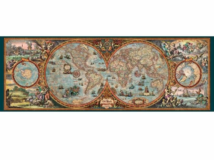 2000+ |   Heye – 6000 Piece Map Art – Hemisphere Map 2000+ 2000+