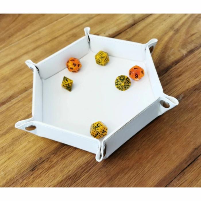 Accessories |   Hex Dice Tray 6" White Accessories Accessories