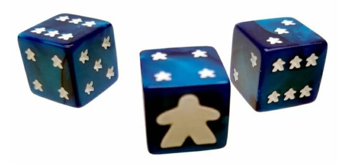 Accessories |   Meeple Dice Set (8) – Blue Accessories Accessories