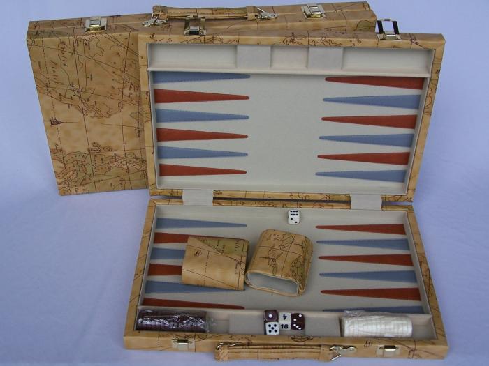 Backgammon |   Backgammon – 15" World Map Backgammon Backgammon