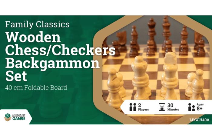 Chess Sets |   3 In 1 – Chess Checkers Backgammon – 40Cm Chess Chess Combination Sets