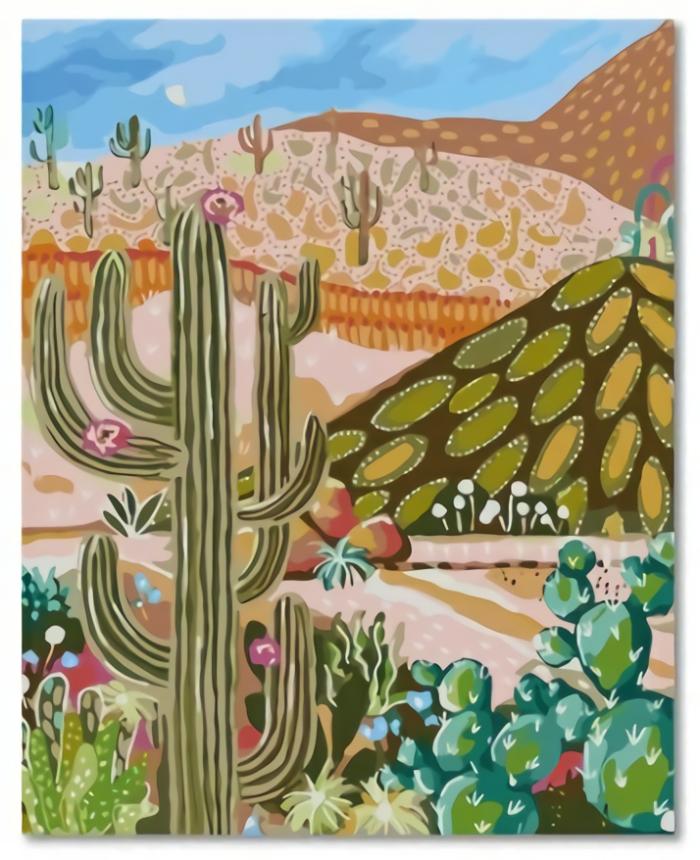 Craft & Activities |   Paint By Numbers – Cactus Valley Construction Models Craft Craft & Activities