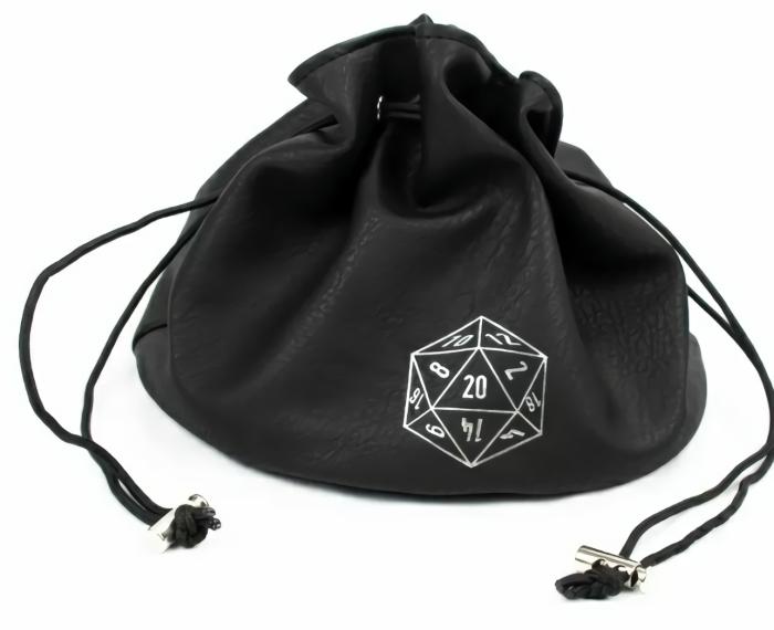 D&D |   Dice Bag – Multipocket Leather Black D&D D&D