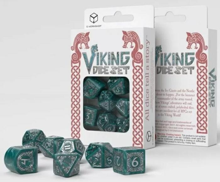 D&D |   Q Workshop Dice – Viking Modern Mjolnir Polhedral Set (7) D&D D&D