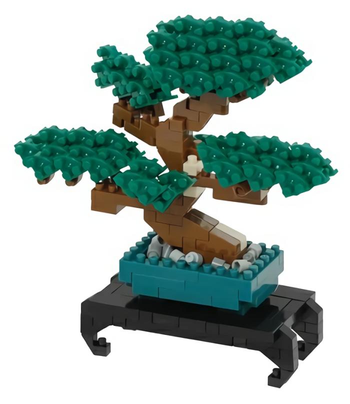 Nanoblocks |   Nanoblock – Large Bonsai Pine Construction Models Craft Nanoblocks