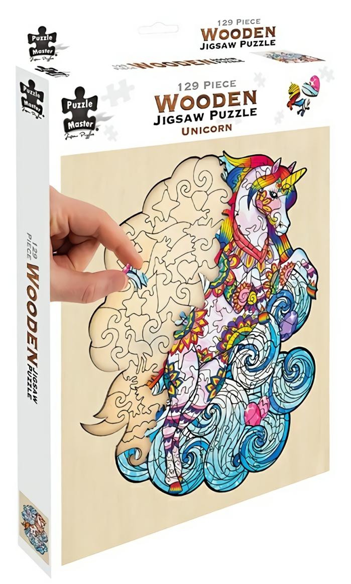 Other |   Wooden Jigsaw – 129 Piece Unicorn Construction Models Craft Other