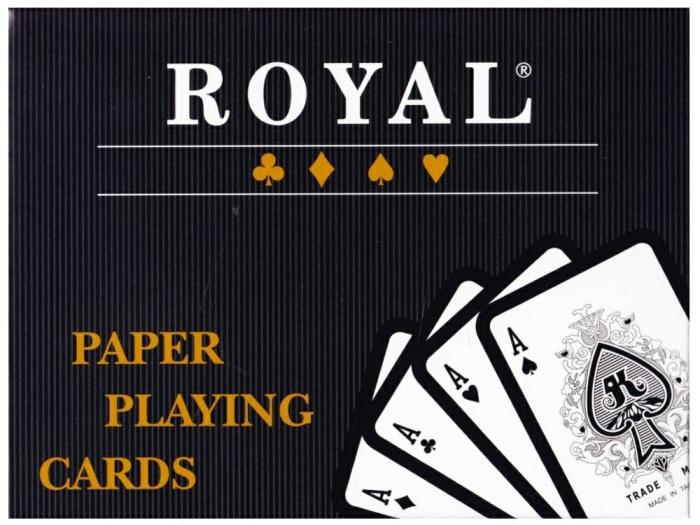 Playing Cards |   Royal – Plastic Coated Double Deck Card & Dice Games Playing Cards