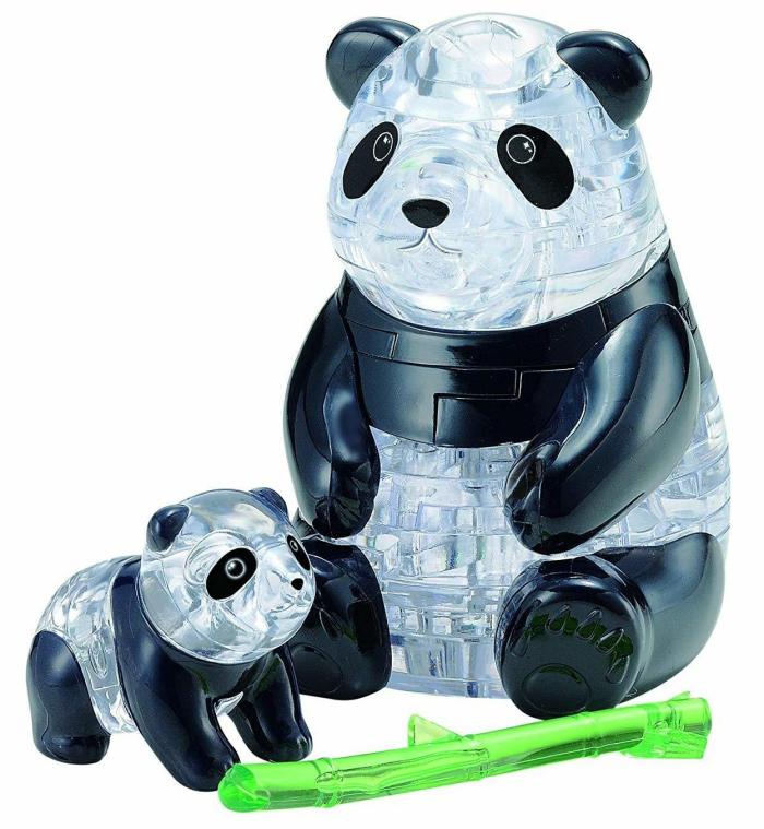 Themed |   3D Crystal Puzzle – 2 Pandas Jigsaws Themed