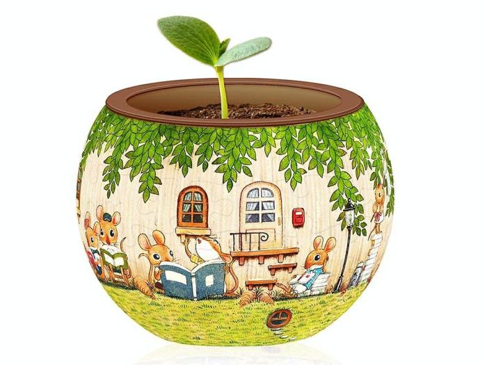 Themed |   3D Flowerpot Jigsaw Puzzle – Happy Reading Jigsaws Themed