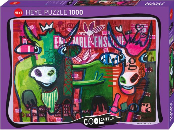 1000 |   Heye – 1000 Piece – Cool Cattle Striped Cows 1000 1000